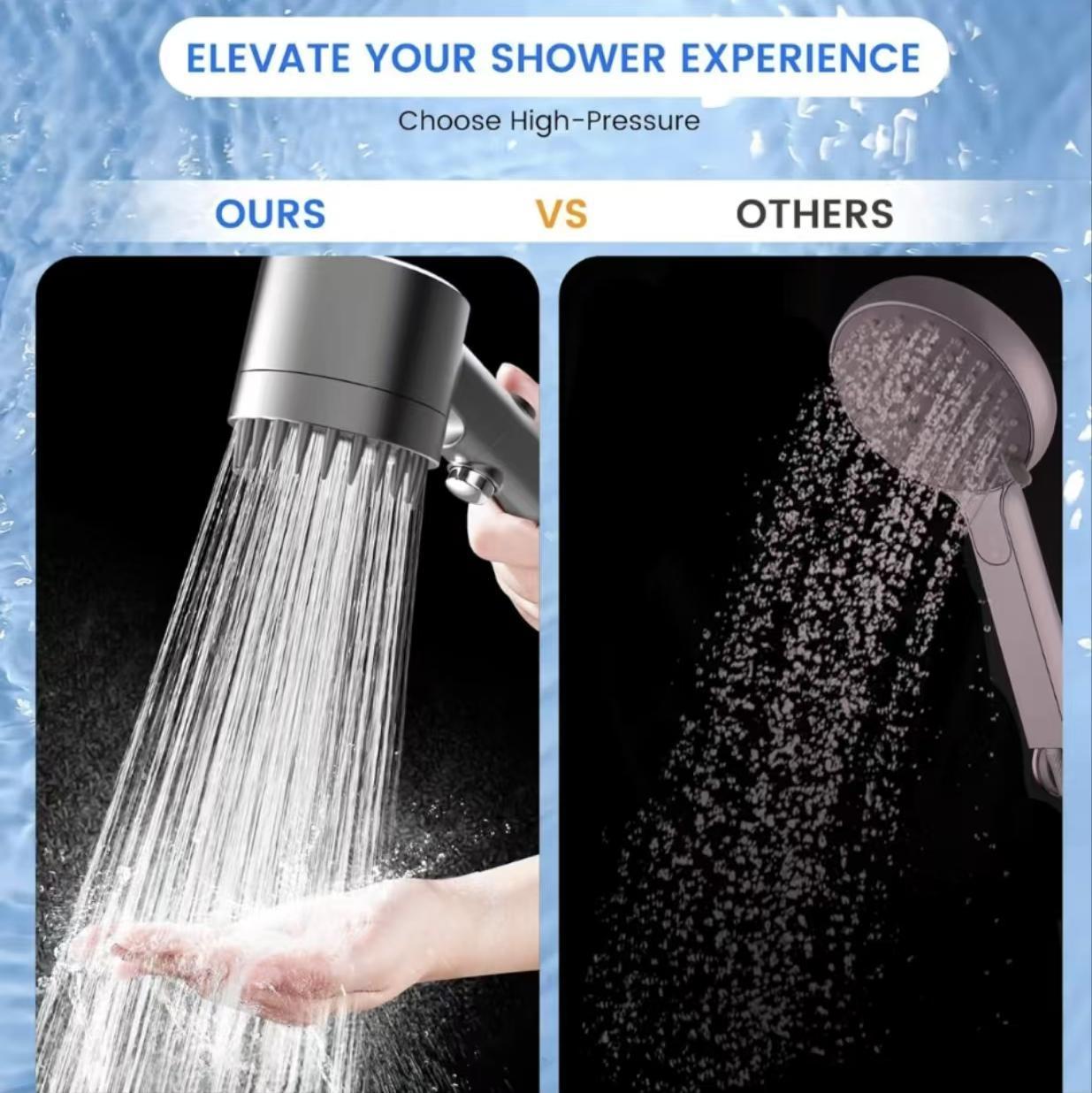 Shower Head Kit With Massage Head, Multiple Filters And Multiple Watering Modes