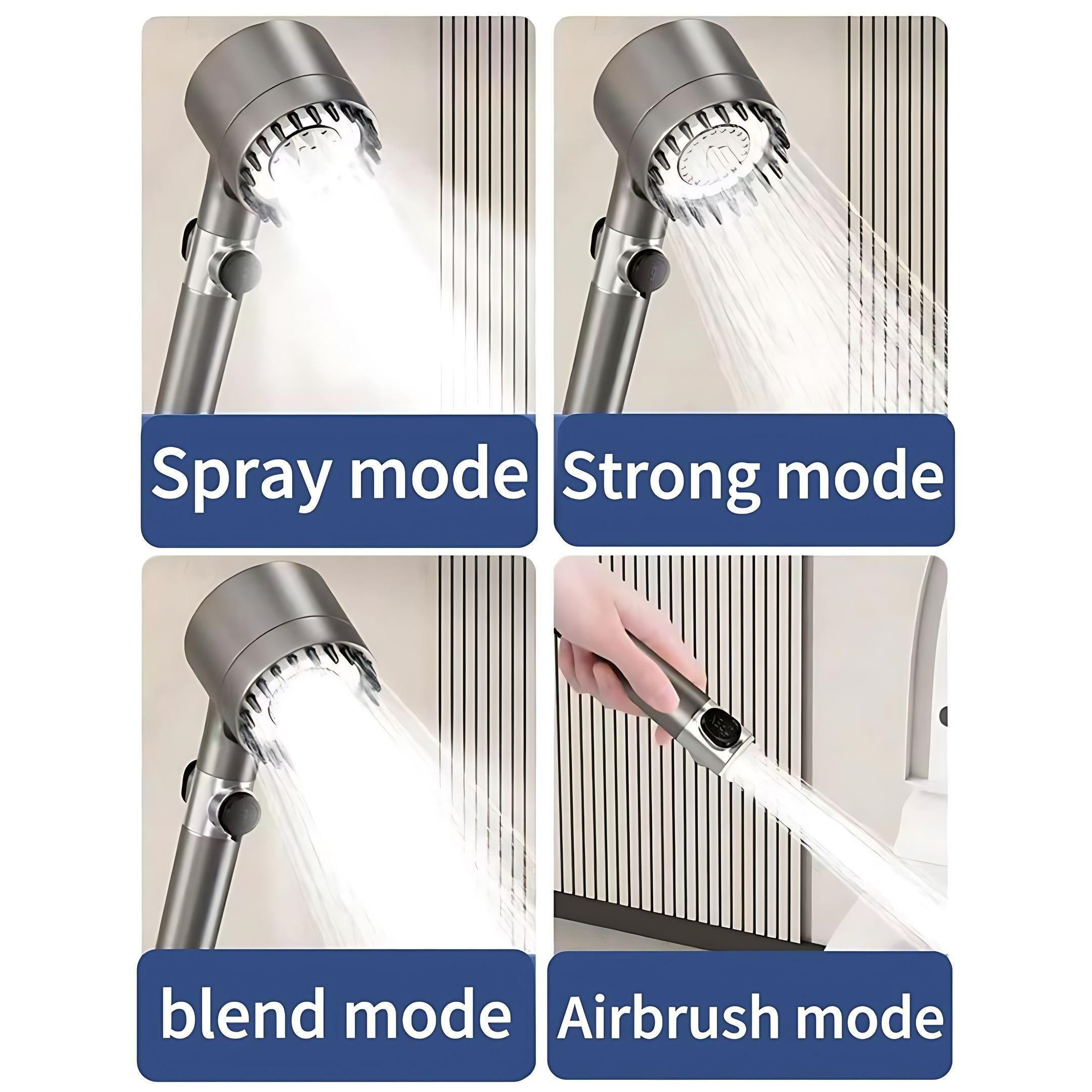 Shower Head Kit With Massage Head, Multiple Filters And Multiple Watering Modes